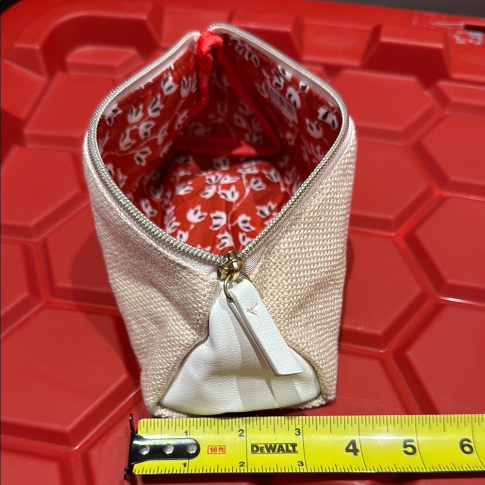Beige and Red Women's Bag